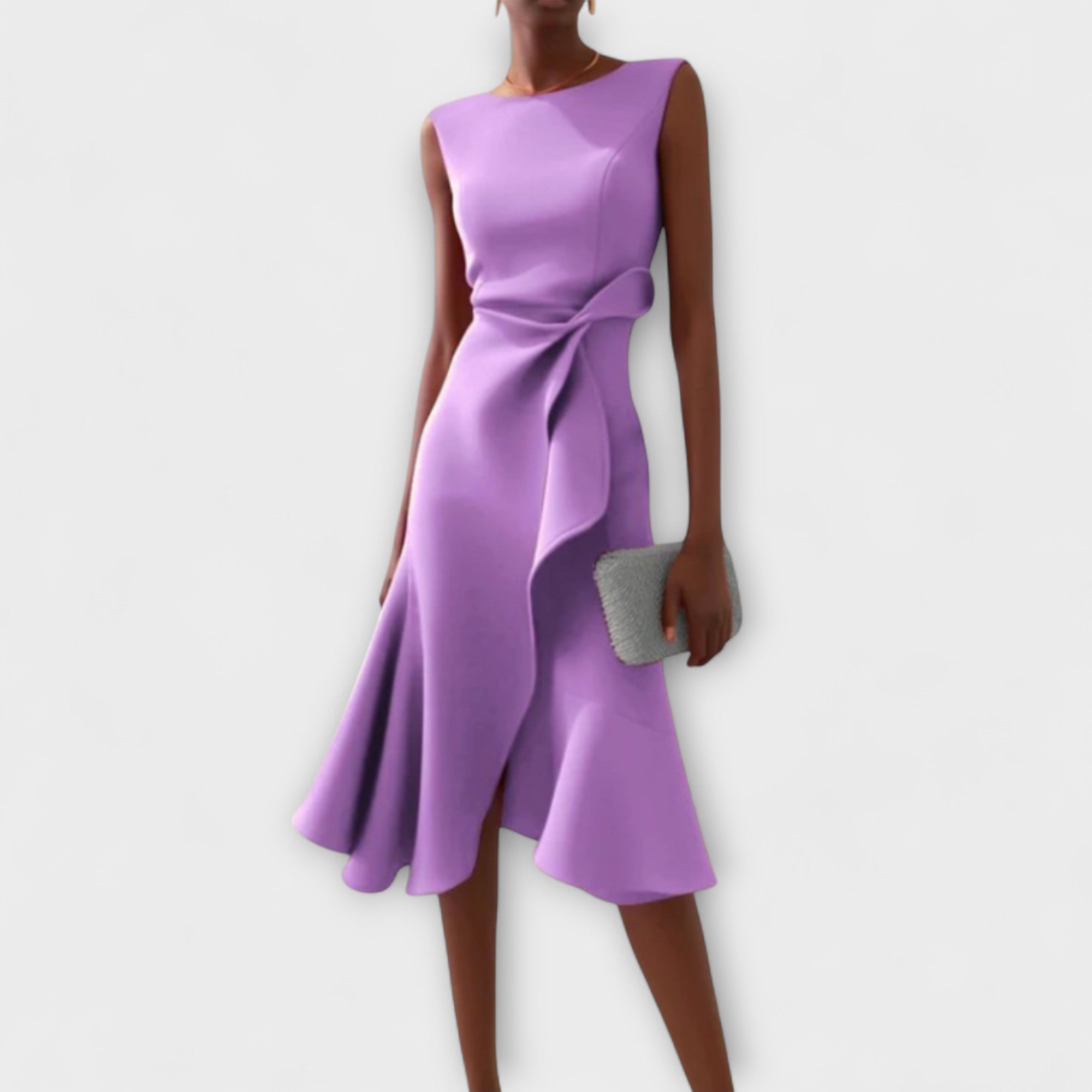 Rodica – Rochie midi drapată asimetric