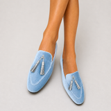 Laurentia – Mocasini din velur cu ciucuri