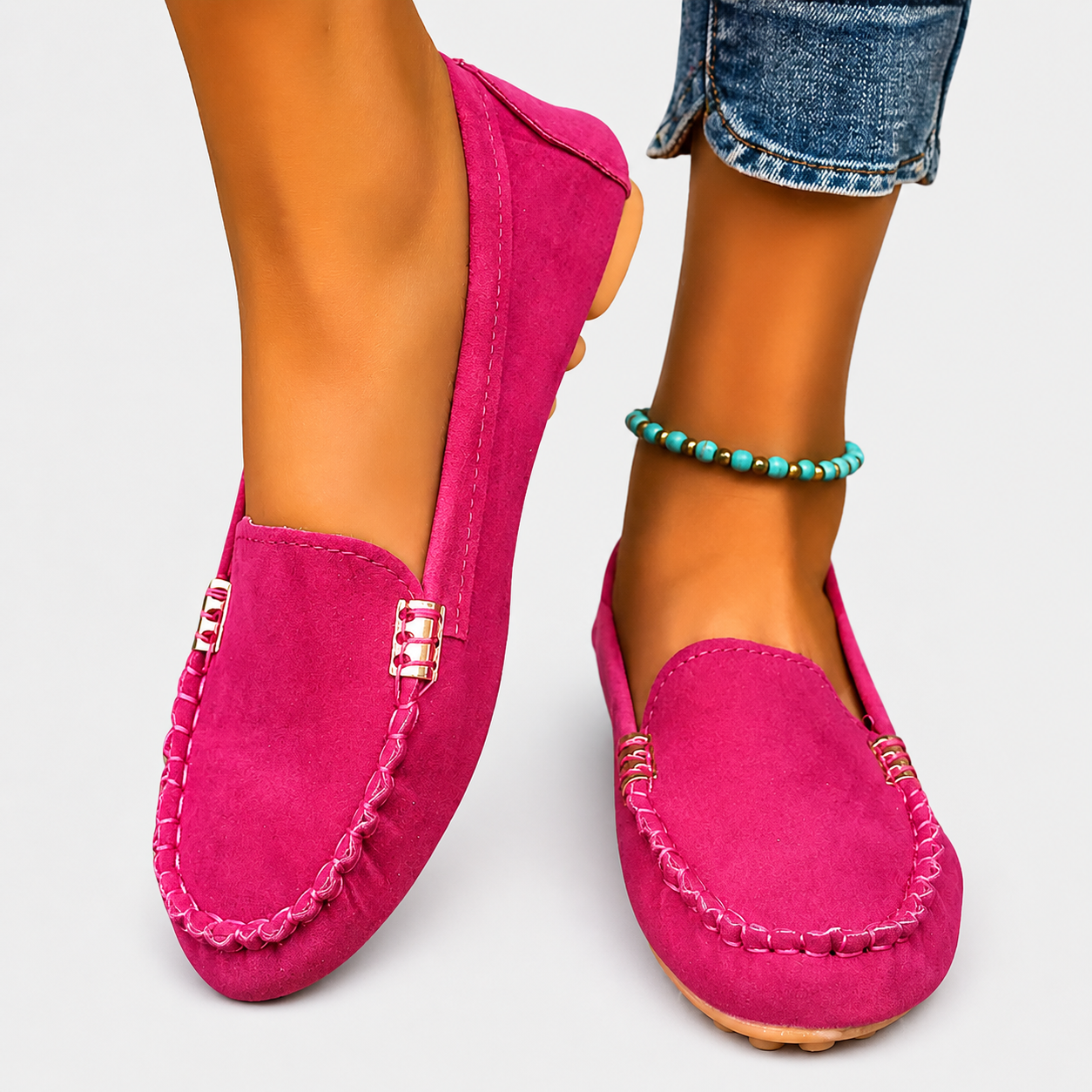 Sabrina – Mocasini clasici cu ornament metalic