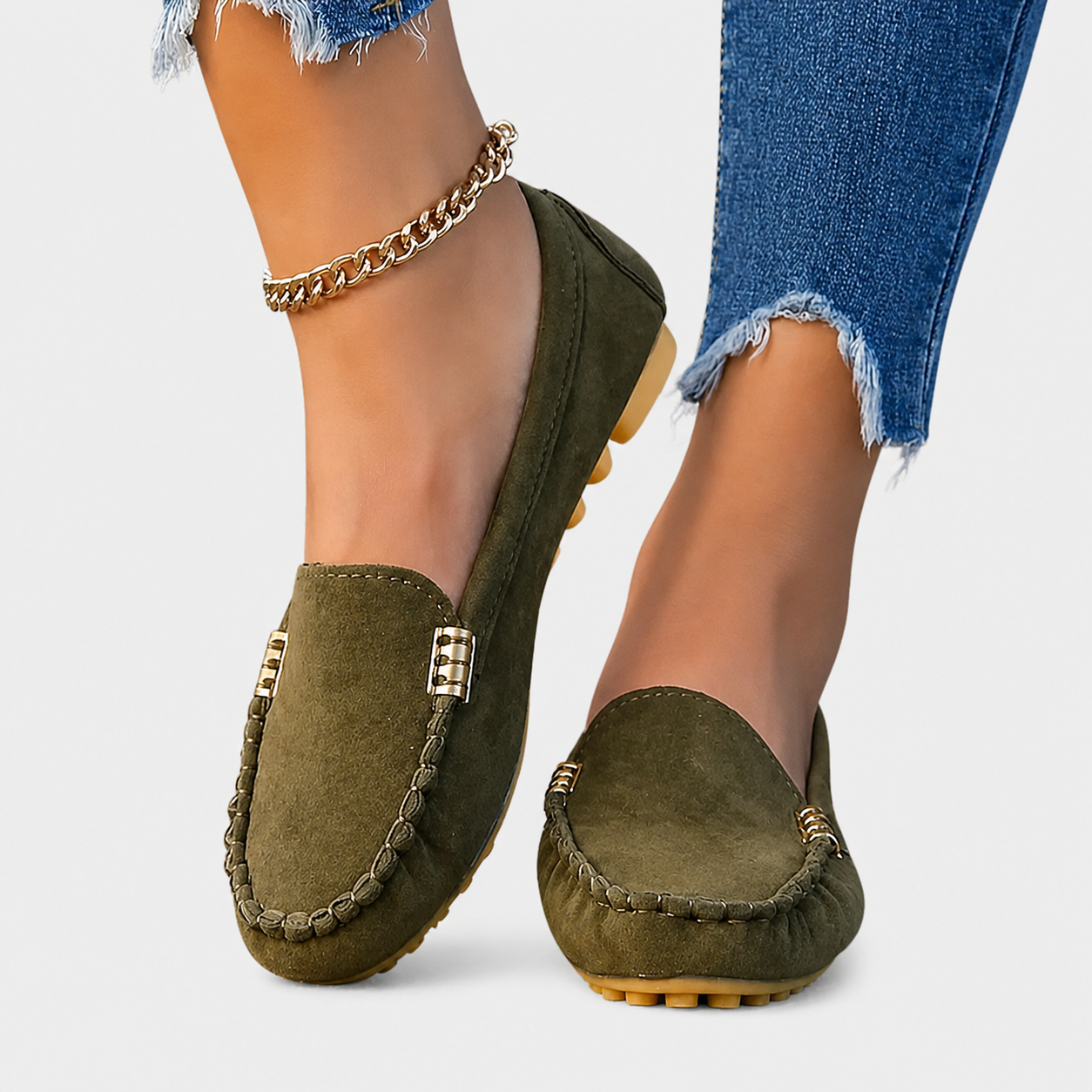 Sabrina – Mocasini clasici cu ornament metalic