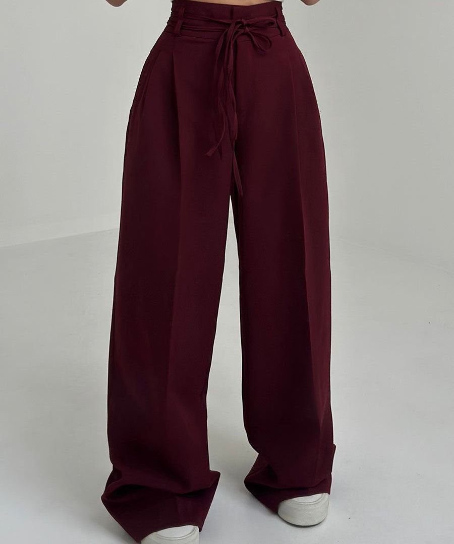 Alida – Pantaloni largi cu talie înaltă