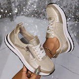 Angelica – Sneakers cu fermoar lateral