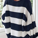 Loredana – Pulover oversized în dungi late