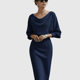 Tamara – Rochie cu decolteu cascadă