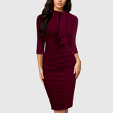 Olga – Rochie dreaptă cu fundă