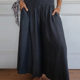 Amelia – Pantaloni largi cu talie încrețită