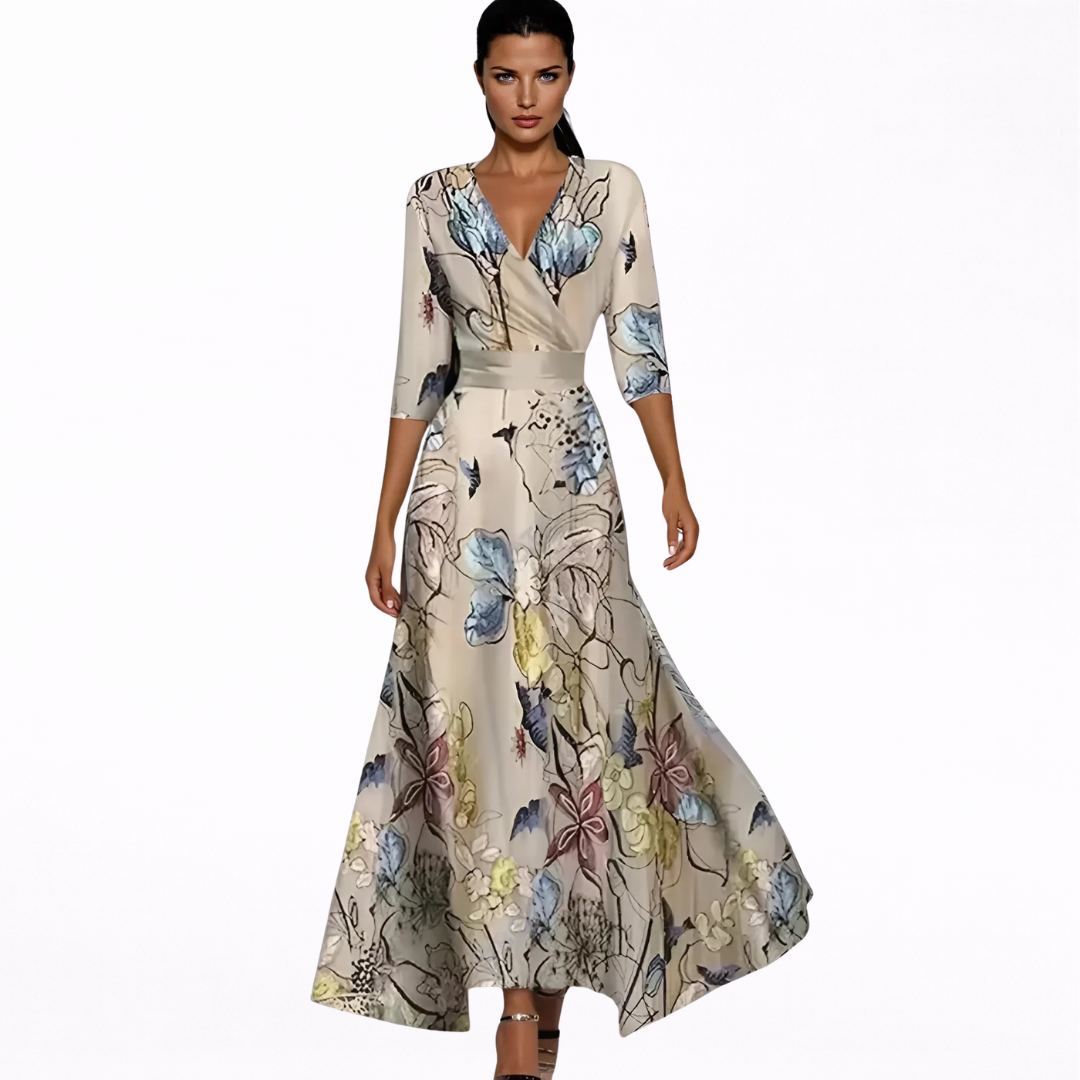 Veta – Rochie maxi petrecută cu flori