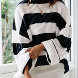 Loredana – Pulover oversized în dungi late