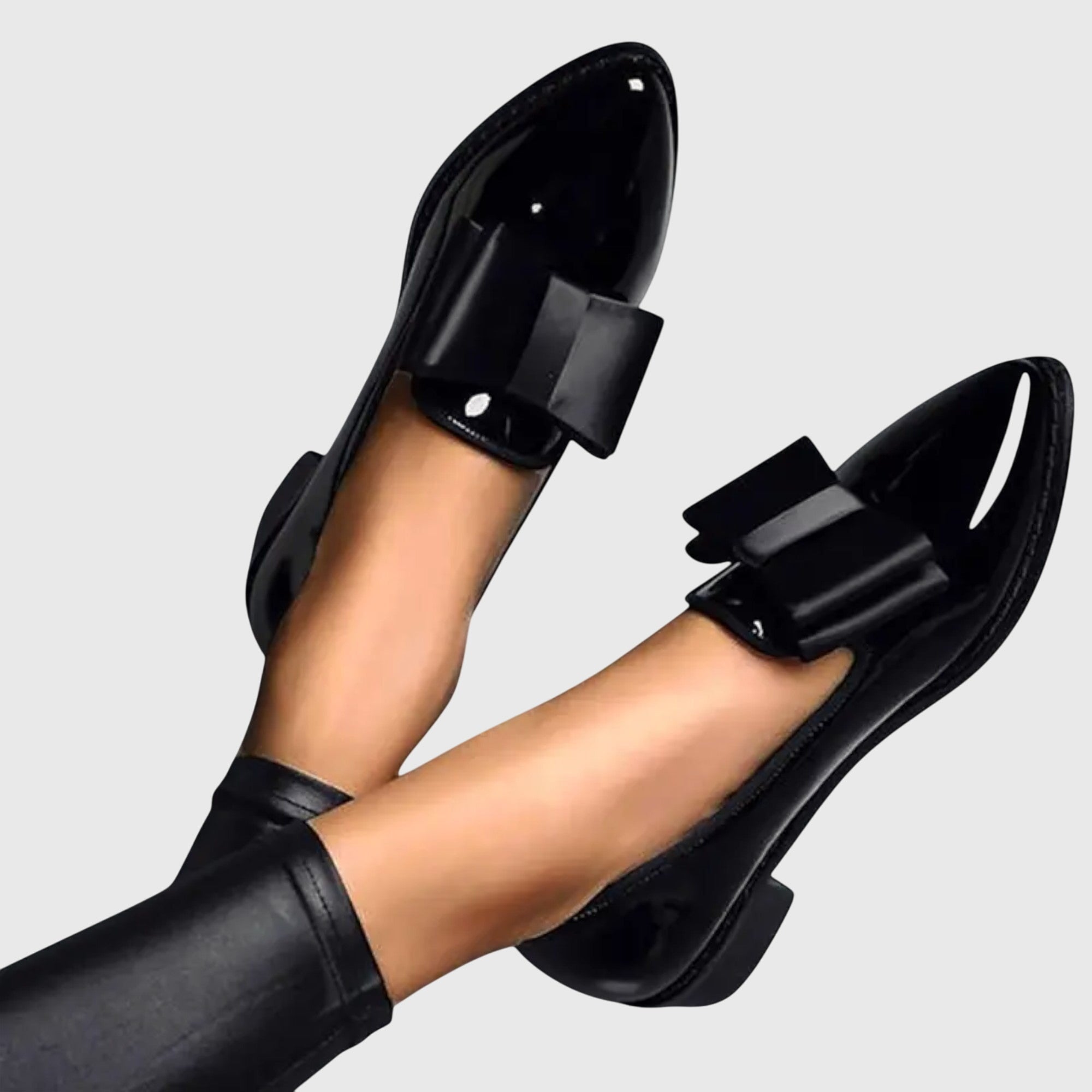 Tamara – Mocasini lăcuiți cu fundă