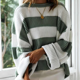 Loredana – Pulover oversized în dungi late