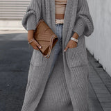 Raluca – Cardigan lung din tricot gros