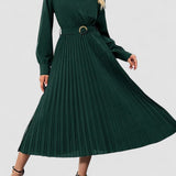 Alina – Rochie plisată cu brâu