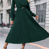 Alina – Rochie plisată cu brâu