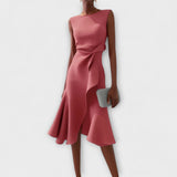 Rodica – Rochie midi drapată asimetric