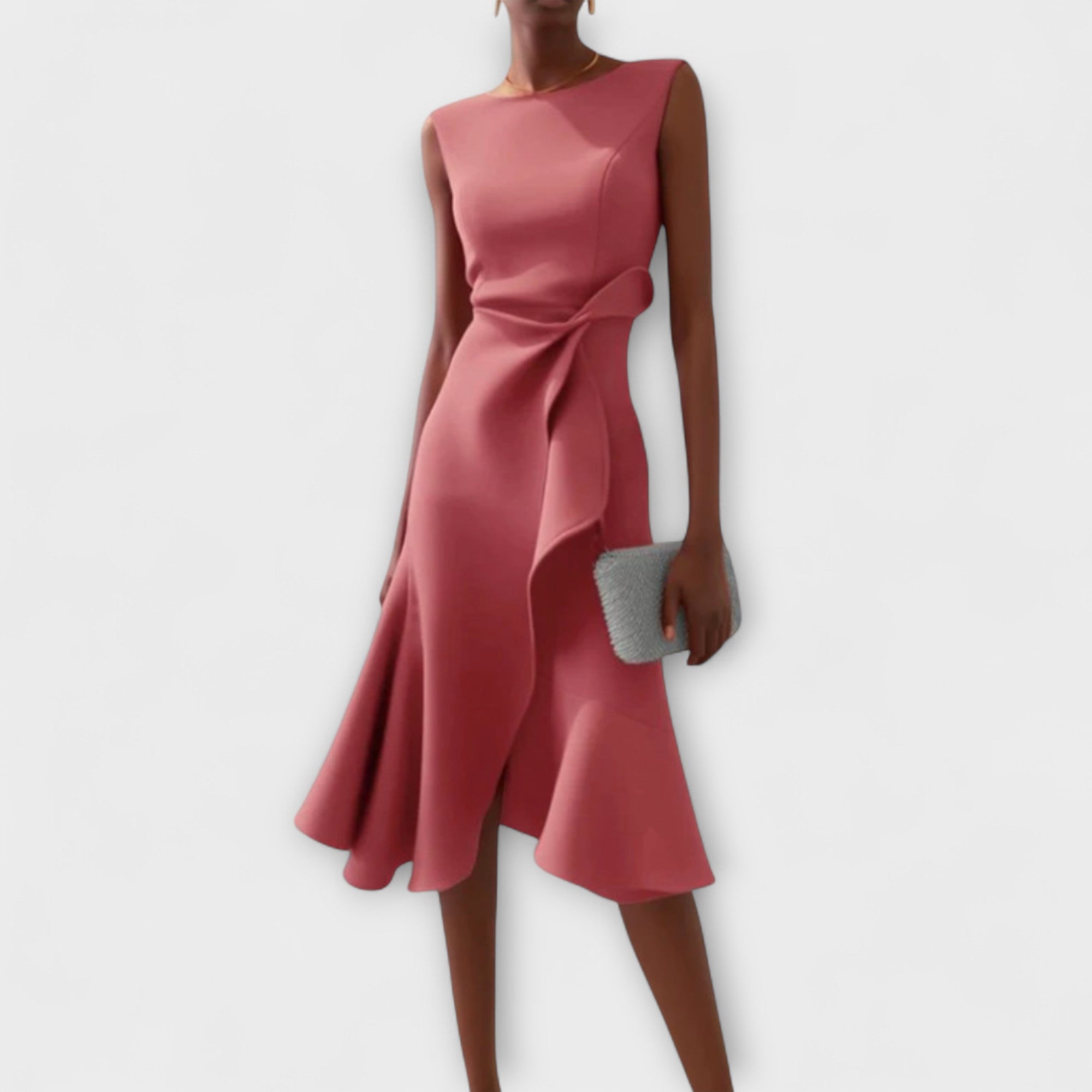 Rodica – Rochie midi drapată asimetric