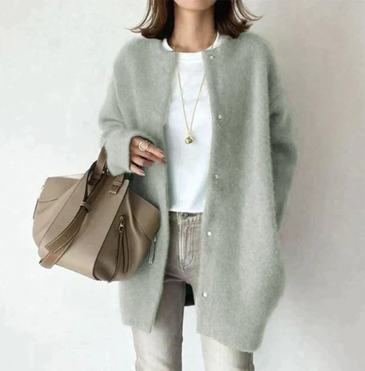 Victorița – Cardigan lung cu capse