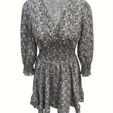 Voichița – Rochie florală cu talie încrețită