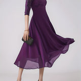 Dorina – Rochie midi cu dantelă