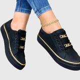 Silvia – Sneakers cu lanț auriu