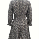 Voichița – Rochie florală cu talie încrețită