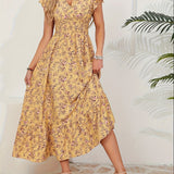 Ștefania – Rochie florală cu volănașe