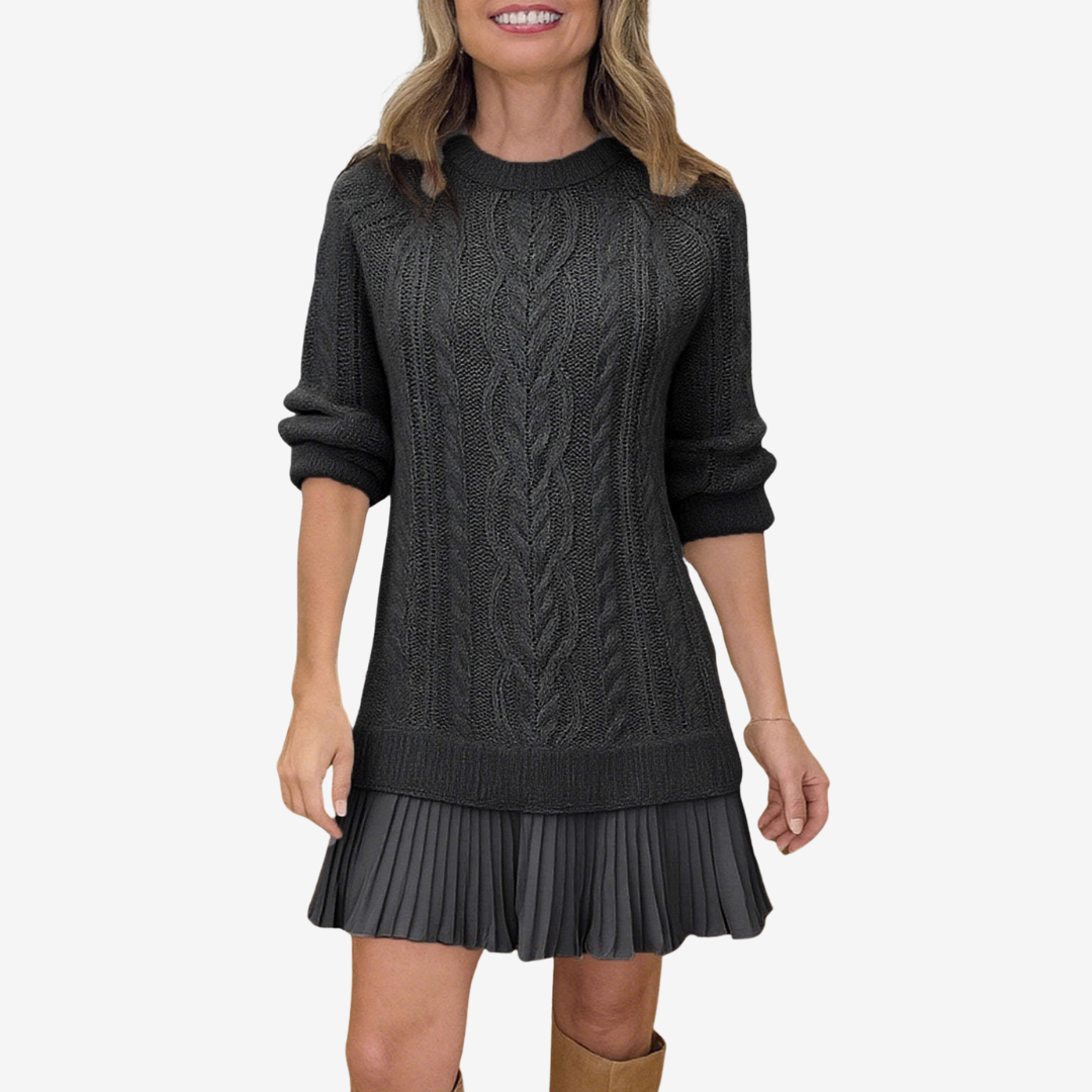 Denisa – Rochie pulover cu volan