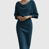 Tamara – Rochie cu decolteu cascadă