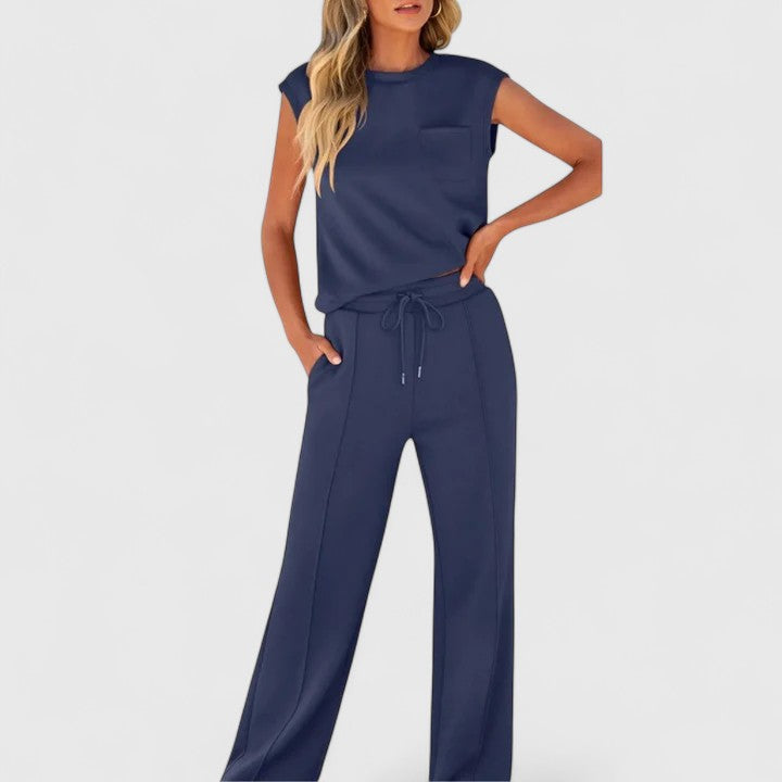 Felicia – Set lejer cu pantaloni drepți