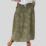 Mioara – Fustă cu model floral tonal