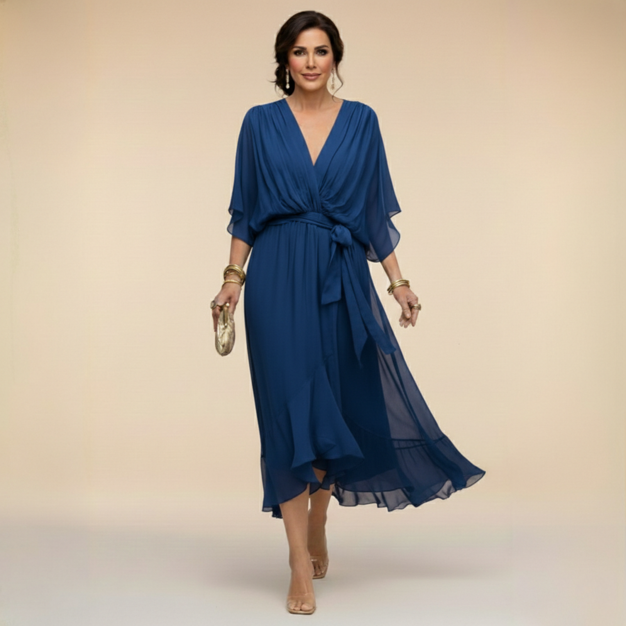 Mirabela – Rochie din șifon cu cordon