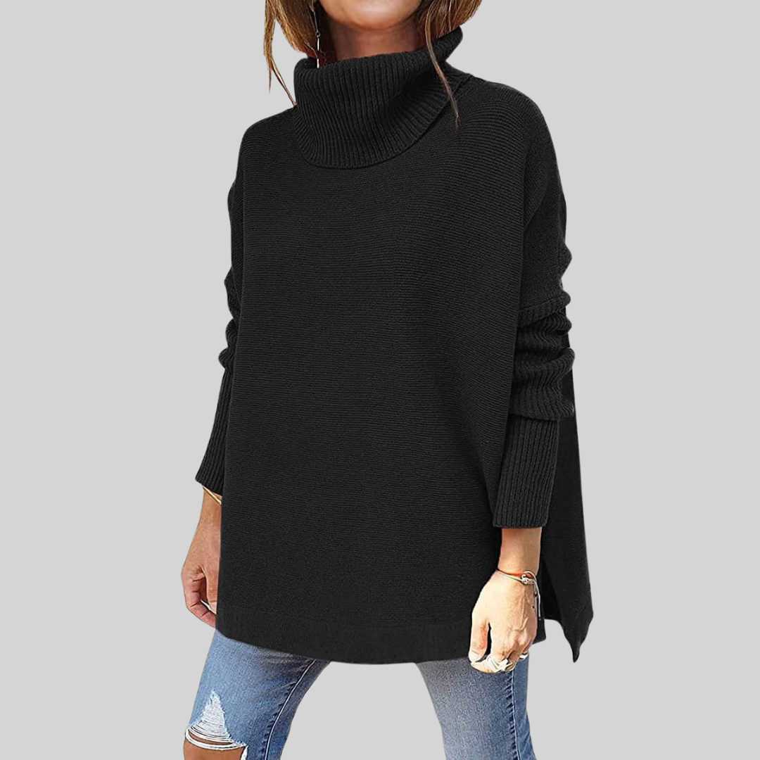 Mălina – Pulover oversize cu guler înalt