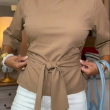 Rebeca – Bluză cu fundă în talie