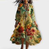 Hermina – Rochie midi cu imprimeu floral