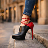 Lenuța – Botine cu platformă și barete