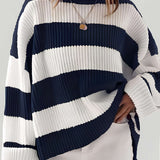 Loredana – Pulover oversized în dungi late