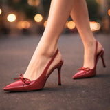 Mara – Pantofi slingback cu fundiță