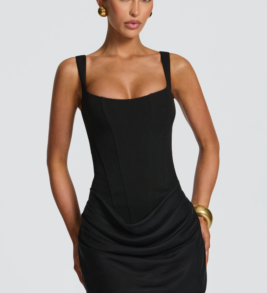 Petronela – Rochie mini cu corset drapat