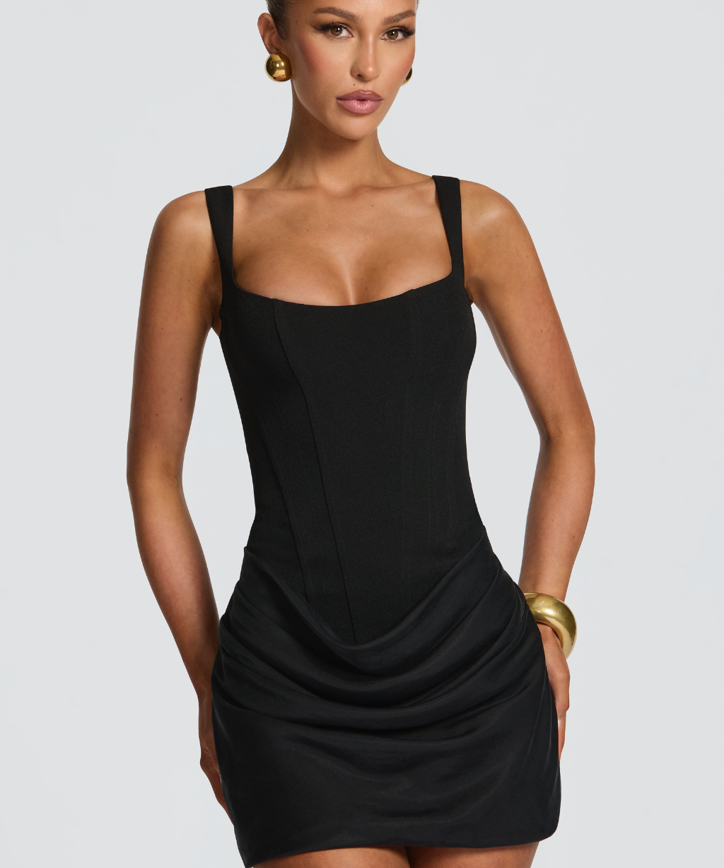 Petronela – Rochie mini cu corset drapat