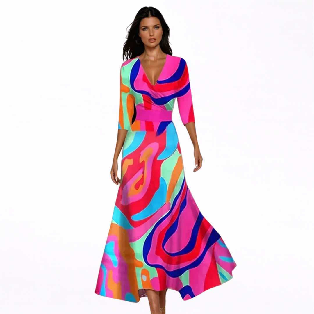 Veta – Rochie maxi petrecută cu flori