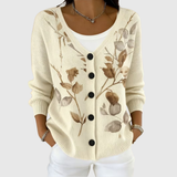 Diana – Cardigan tricotat cu frunze