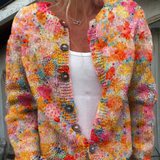 Iolanda – Cardigan tricotat cu flori mici
