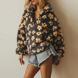 Voica – Pulover teddy cu flori