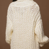 Irinel – Cardigan lung tricotat gros