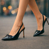 Mara – Pantofi slingback cu fundiță
