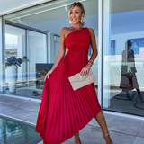 Casandra – Rochie plisată asimetrică