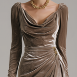 Veronela – Rochie midi drapată