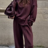 Beatrice – Set bluză lejeră și pantaloni