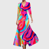 Ariana – Rochie maxi cu flori mari
