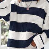 Loredana – Pulover oversized în dungi late