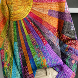 Karla – Pulover multicolor cu guler înalt